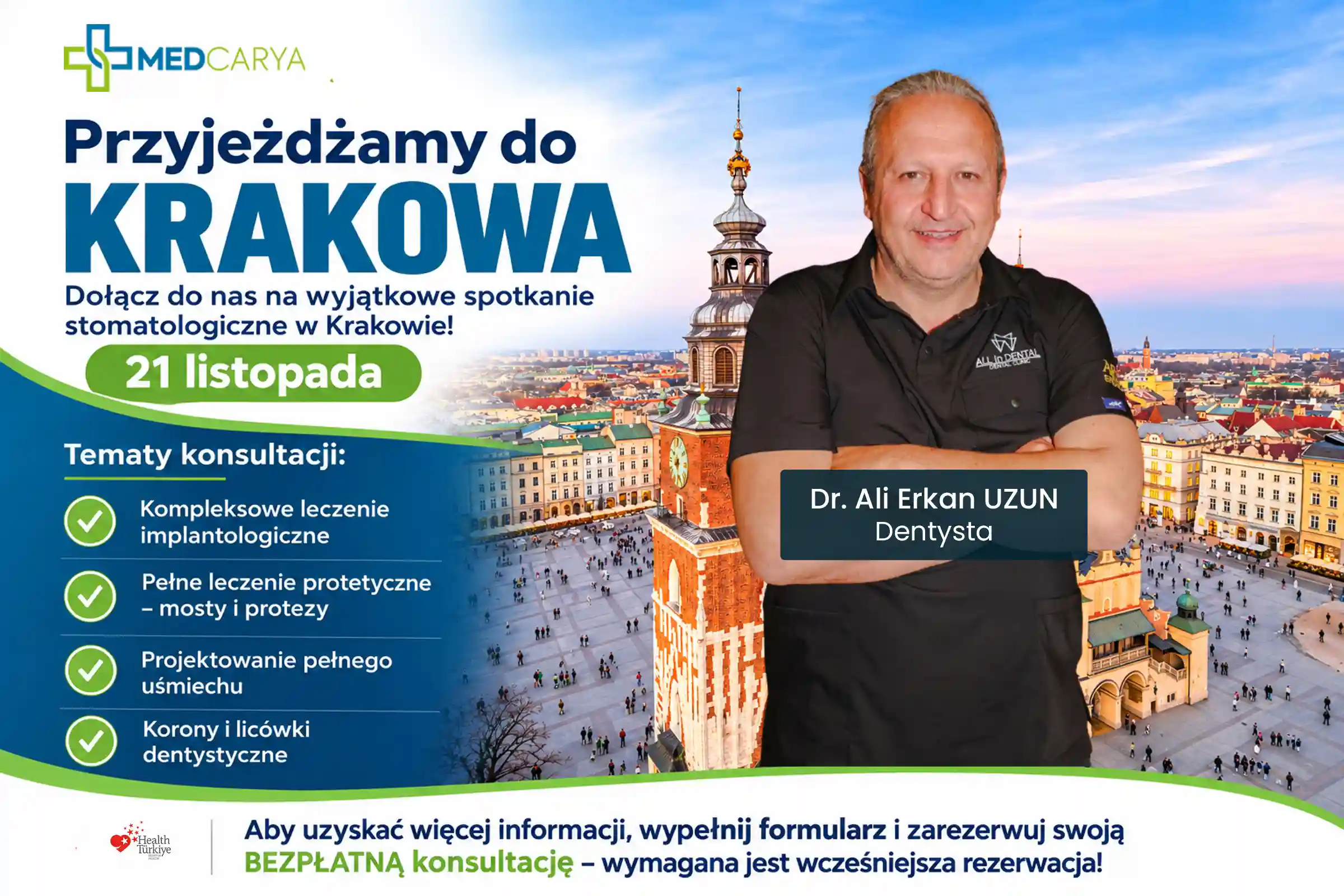 1st Krakow Dental Meeting - Dr. Ali Erkan Uzun and Medcarya in Krakow