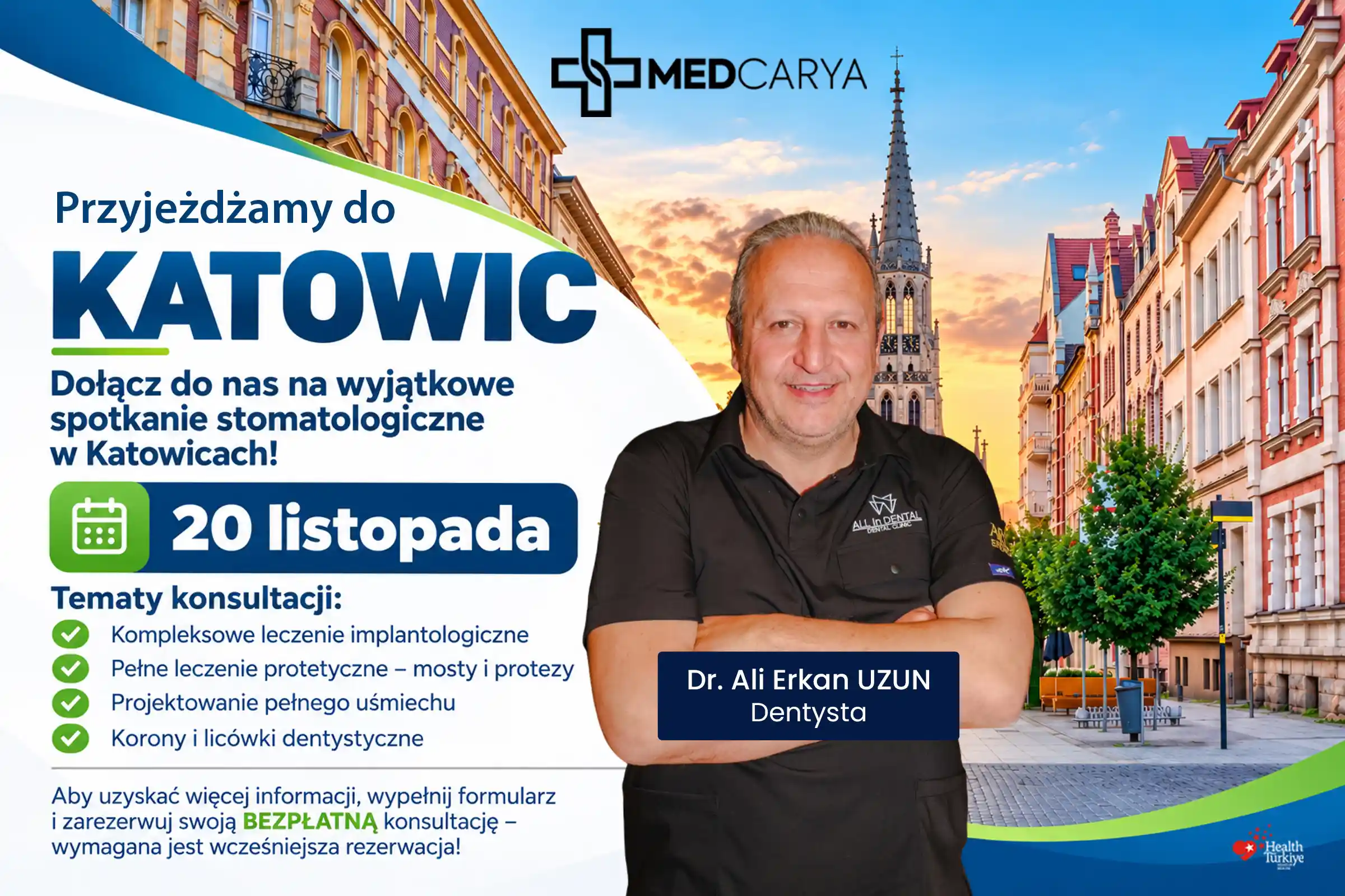 1st Katowice Dental Meeting - Dr. Ali Erkan Uzun and Medcarya in Katowice